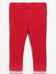 Leggings rouges avec rayures